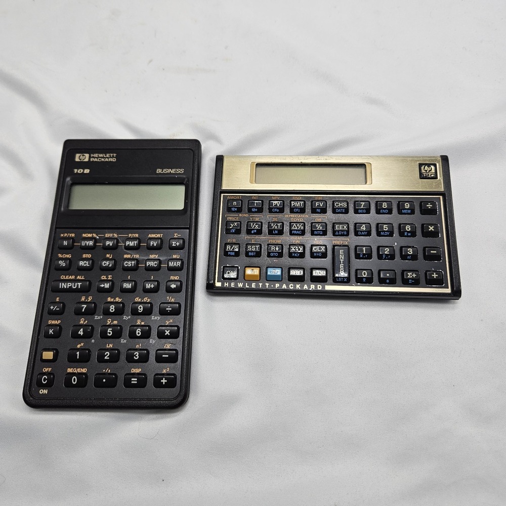 Hewlett Packard HP12C Financial‎ Calculator & Hewlett Packard 10B business calc